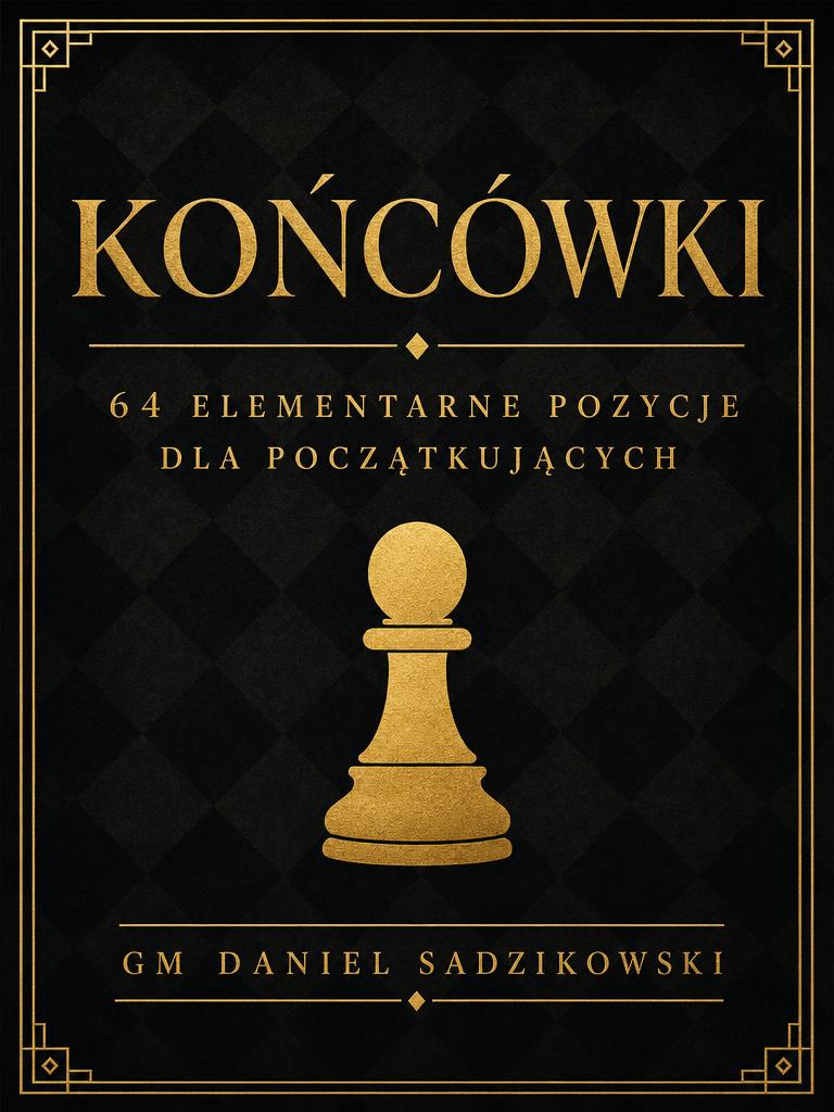 Okładka ebooka Końcówki — 64 elementarne pozycje dla początkujących — GM Daniel Sadzikowski