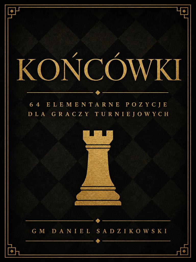 Okładka ebooka Końcówki — 64 elementarne pozycje dla graczy turniejowych — GM Daniel Sadzikowski